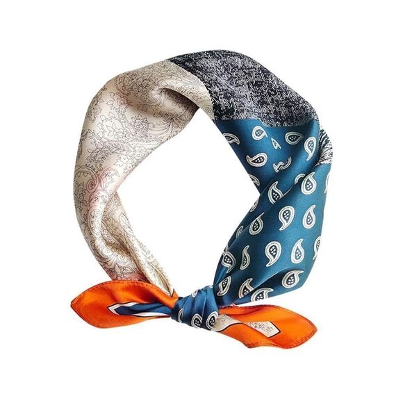 Paisley Pattern Mulberry Silk Neck Scarf - Picture 2 of 5